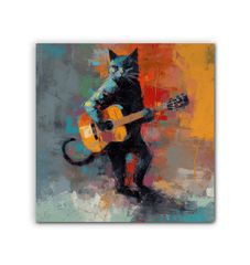 Close-up of Strumming Sensation wrapped canvas