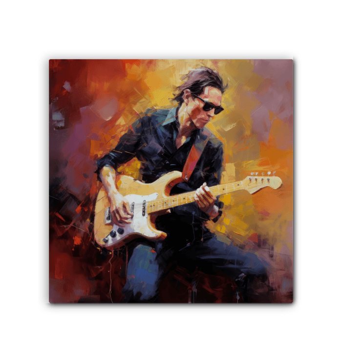 Unique guitar canvas art for living room decor