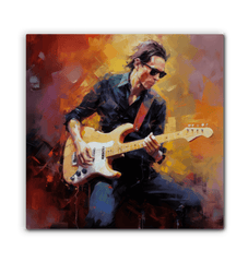 Elegant guitar-themed canvas for home decoration