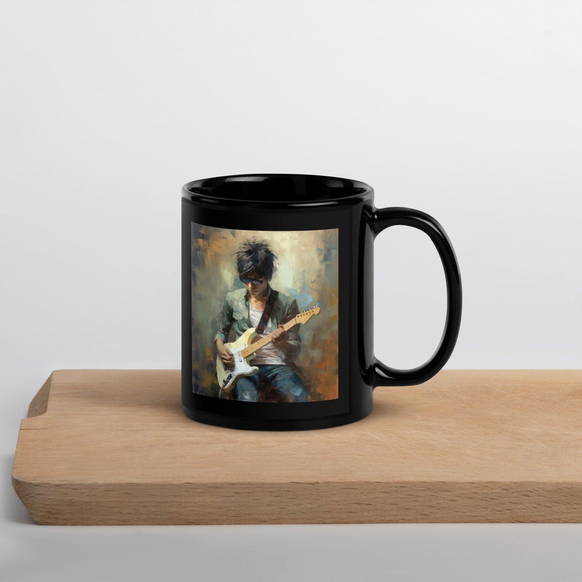 Strumming Sorcery Black Glossy Mug - Beyond T-shirts