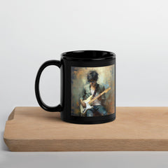 Strumming Sorcery Black Glossy Mug - Beyond T-shirts