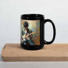 Strumming Sorcery Black Glossy Mug - Beyond T-shirts