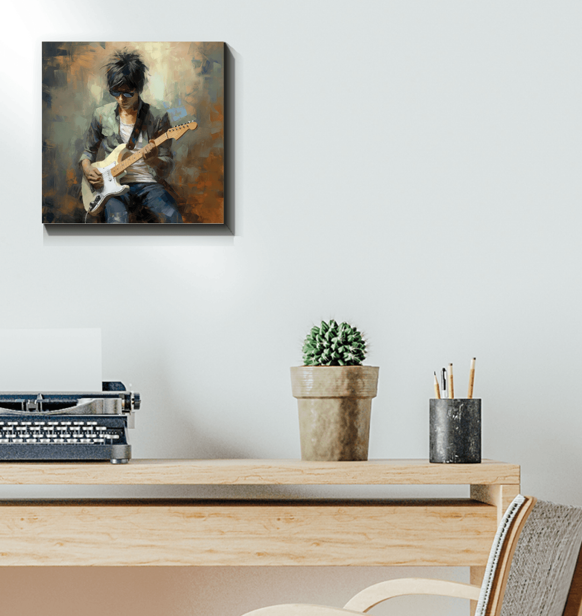 Magical Musician Artwork Wrapped Canvas
