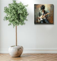 Fantasy Guitar Player Canvas Wall Art