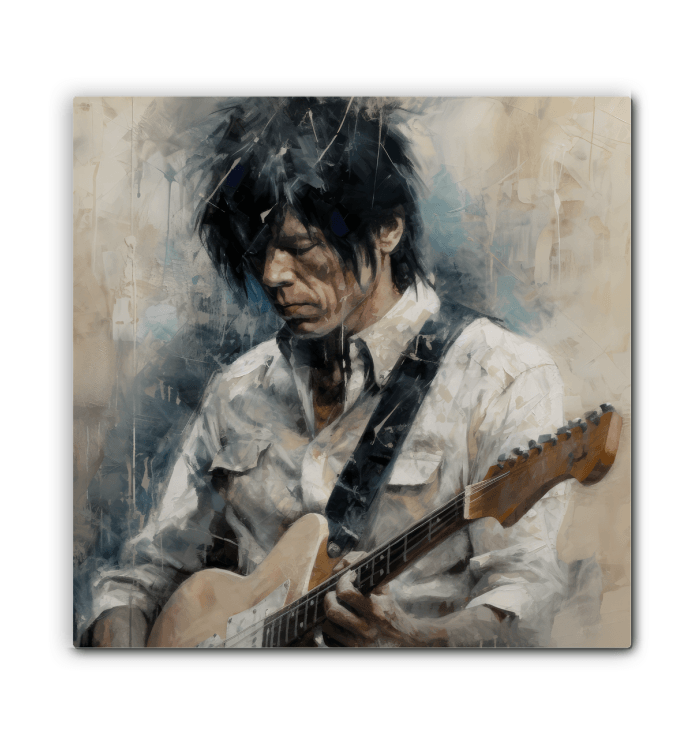 Artistic Strumming Star guitar canvas