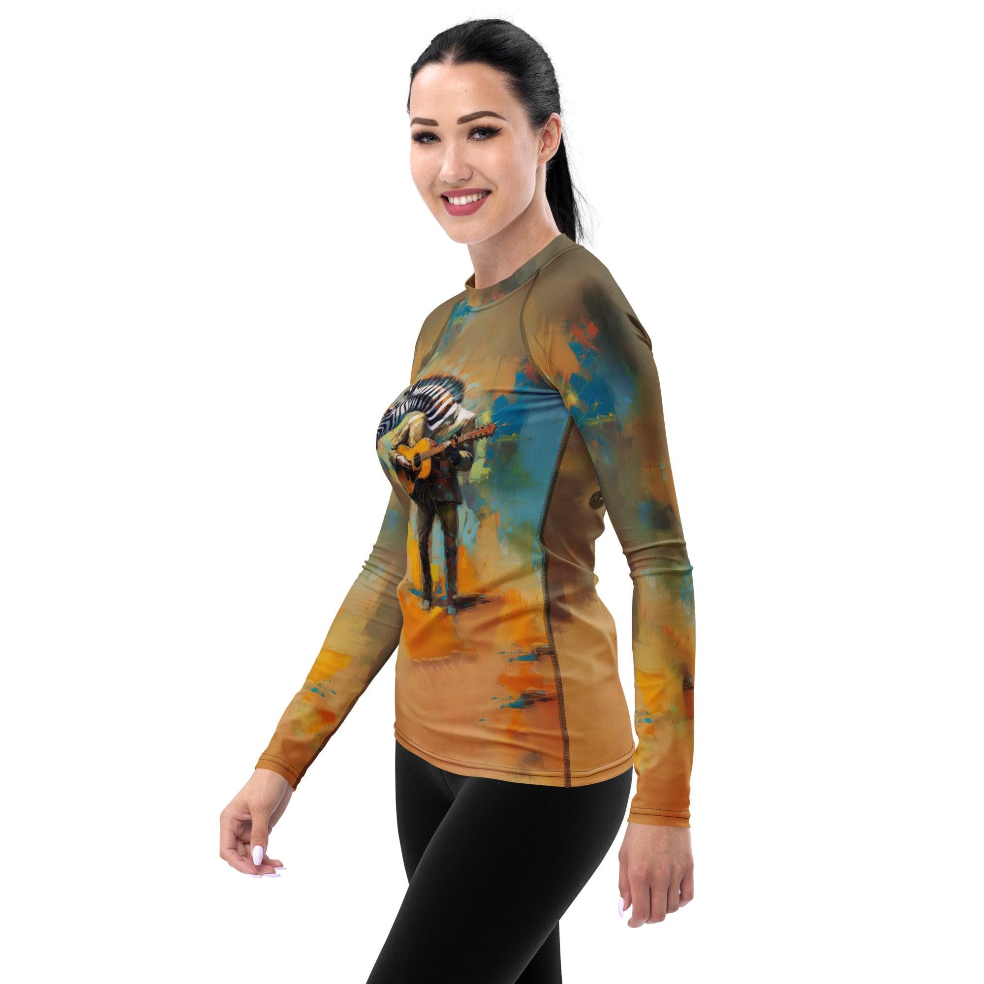 Strumming Symphony Women's Rash Guard - Beyond T-shirts