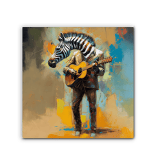 Artistic canvas print of a symphony in strumming motion