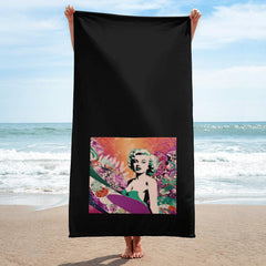 Colorful and cozy Surfing 5 02 Towel, perfect for wrapping up after a surf session.