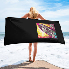 Chic and absorbent Surfing 5 35 Towel, offering a touch of modern elegance for your seaside adventures.