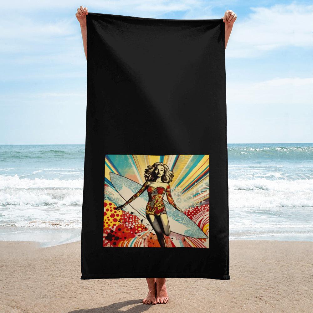 Beach Breaks Bath Towel Dry Off In Surfing Style - Beyond T-shirts