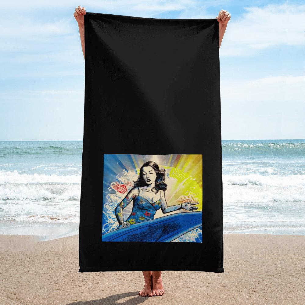 Ocean Rider Bath Towel Embrace Beachside Comfort - Beyond T-shirts