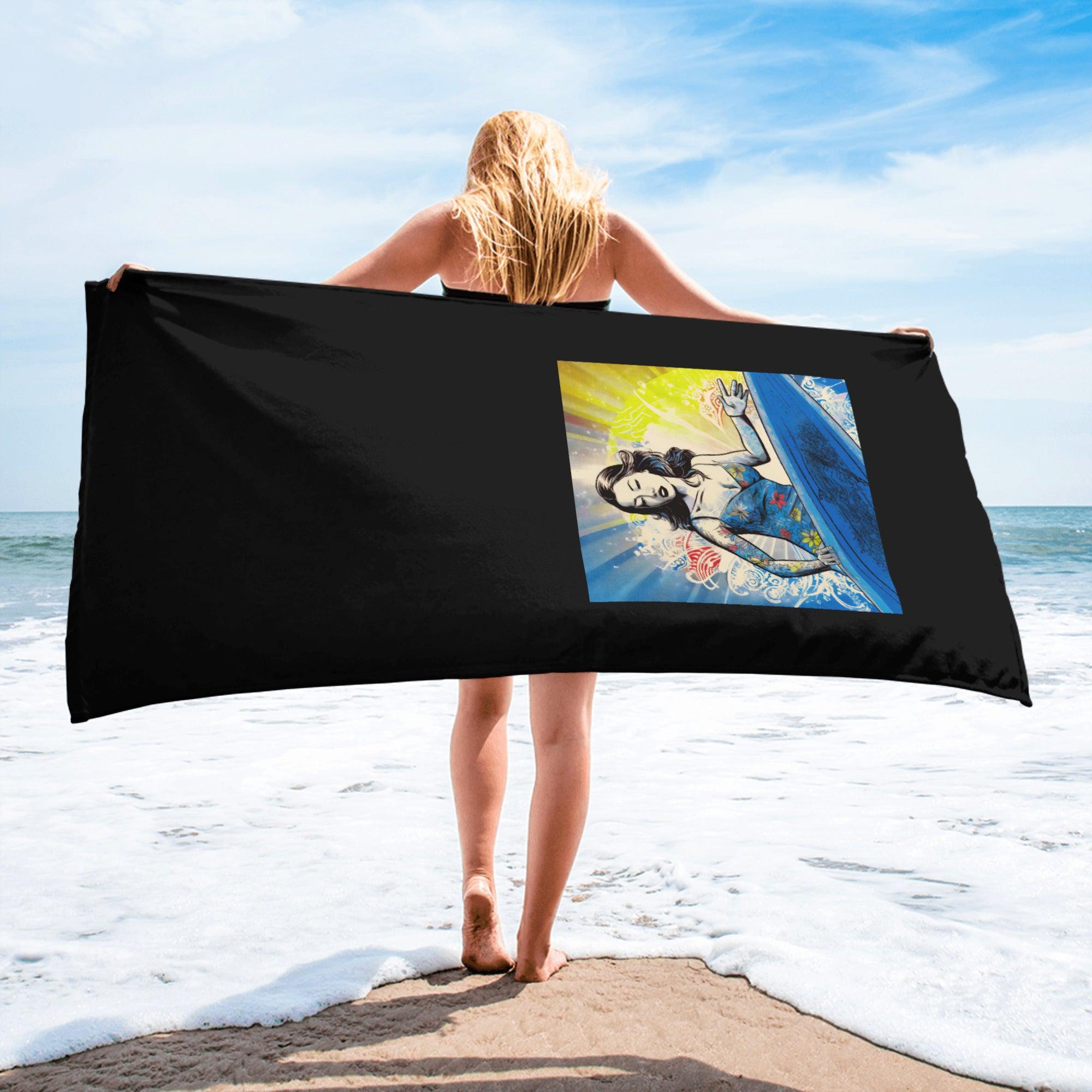 Ocean Rider Bath Towel Embrace Beachside Comfort - Beyond T-shirts