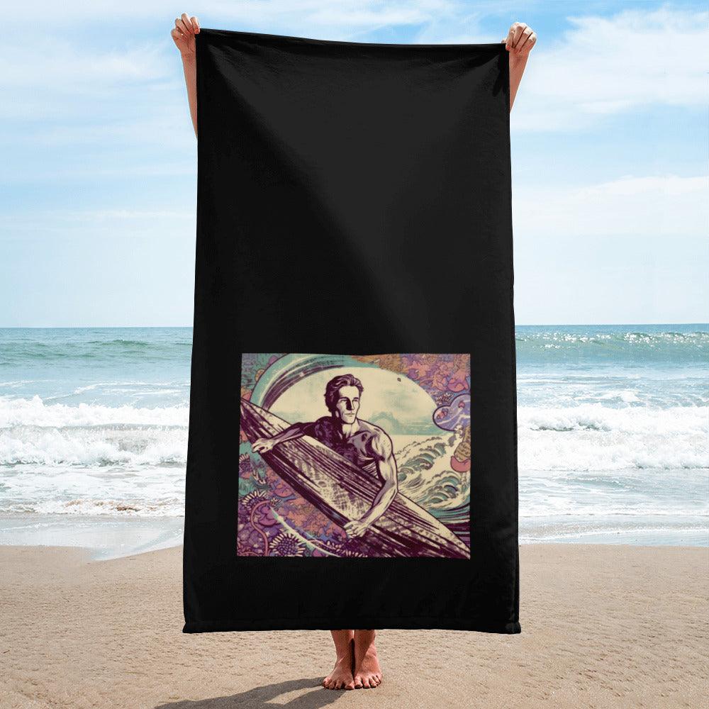 Tropical Swells Bath Towel Dive Into Surfing Luxury - Beyond T-shirts