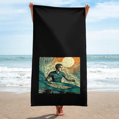 Coastal Escape Bath Towel Surfing Adventure In Comfort - Beyond T-shirts