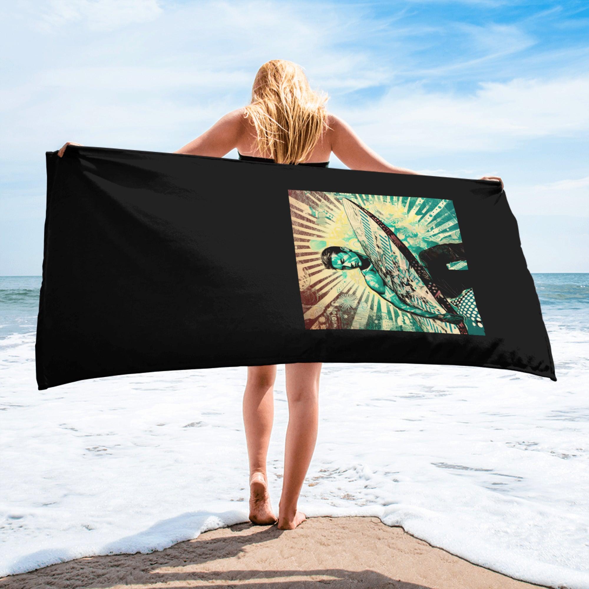 Surf's Paradise Bath Towel Dive Into Coastal Luxury - Beyond T-shirts