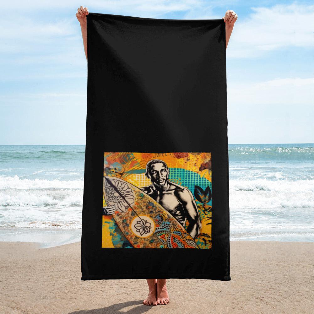 Vintage Surf Vibes Bath Towel Ride The Waves Of Nostalgia - Beyond T-shirts