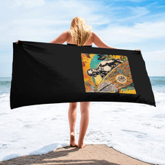 Vintage Surf Vibes Bath Towel Ride The Waves Of Nostalgia - Beyond T-shirts