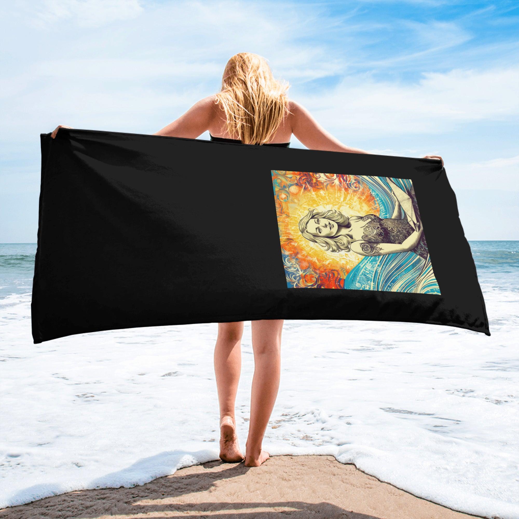 Surfing Adventure Bath Towel - Beyond T-shirts