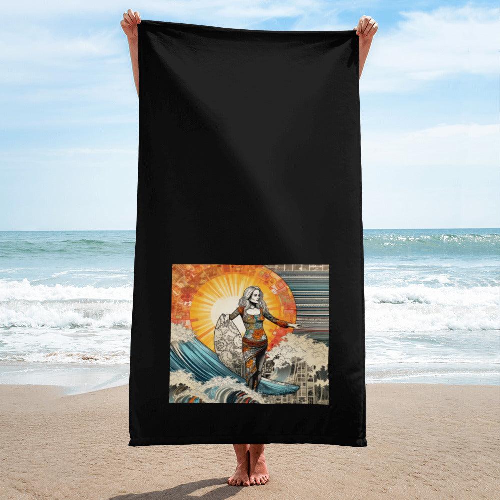 Coastal Surfing Bath Towel - Beyond T-shirts