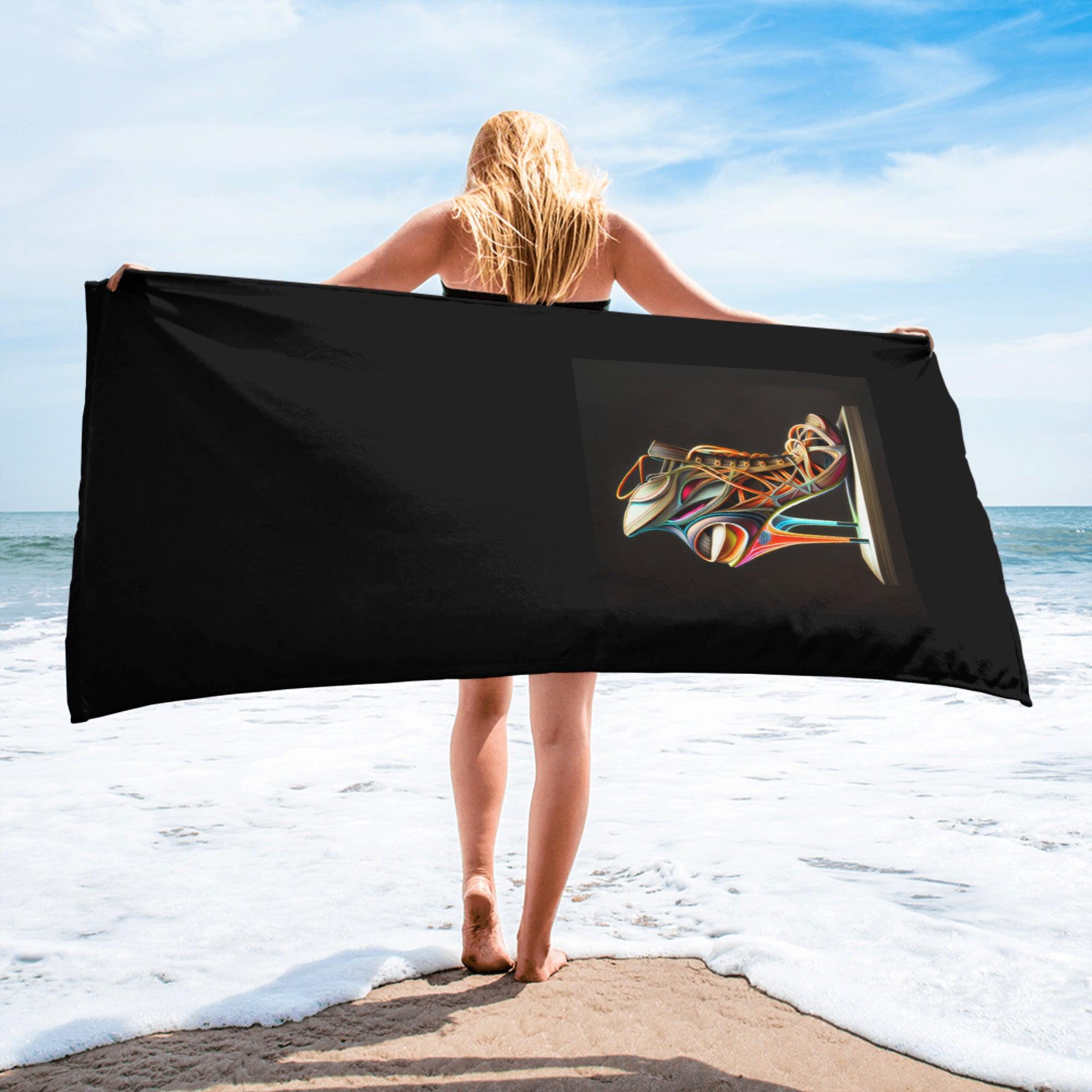 AeroGlide Futuristic Shoe Bath Towel - Beyond T-shirts