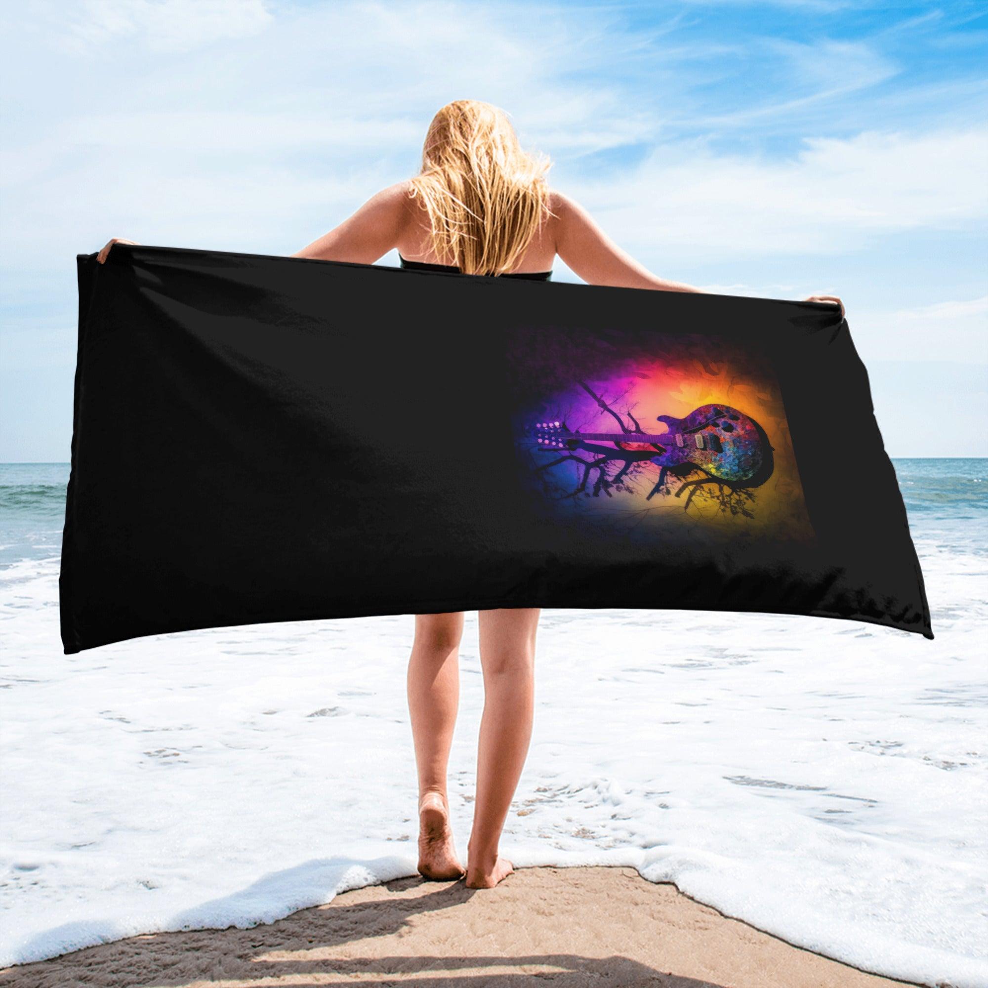 Melodic Waves Bath Towel - Beyond T-shirts
