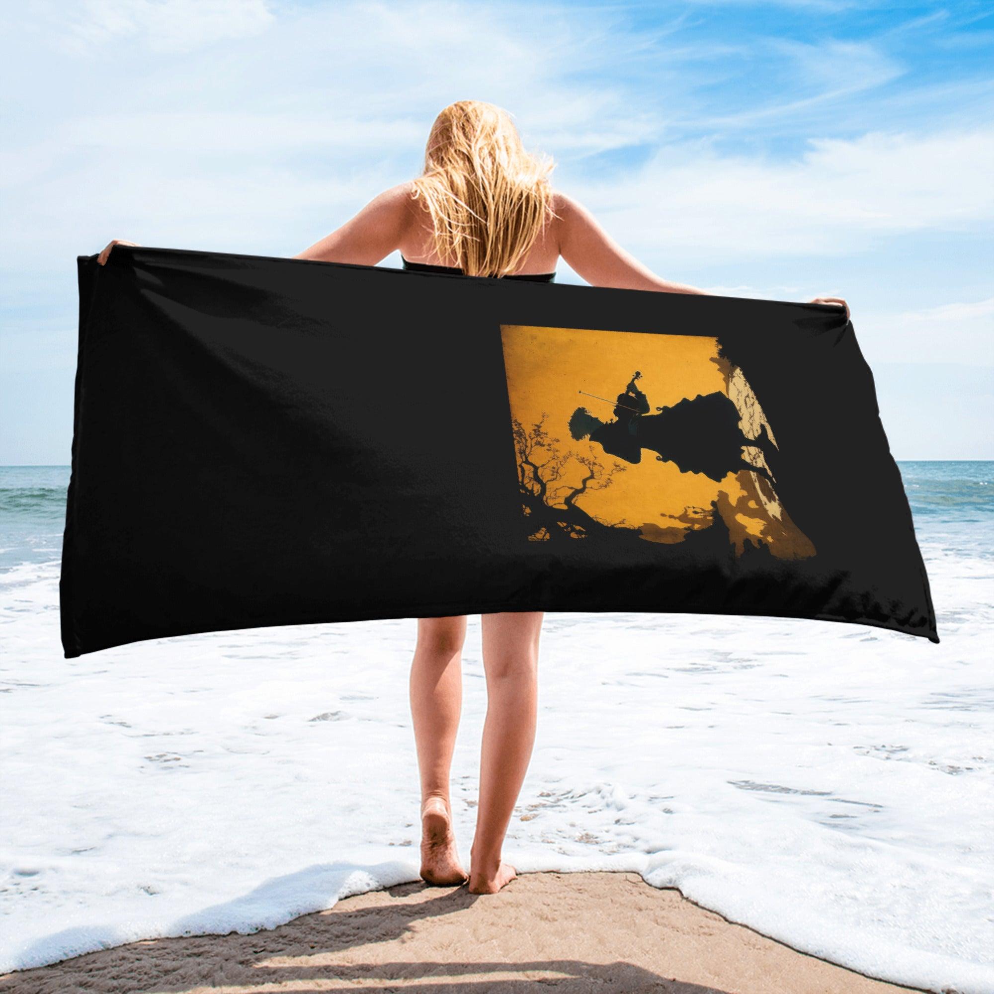 Saxophone Serenity Bath Towel - Beyond T-shirts