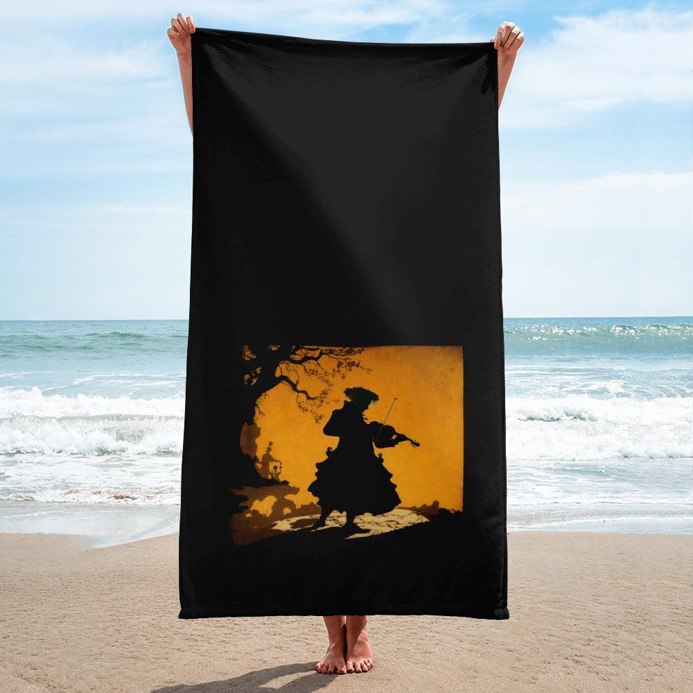 Saxophone Serenity Bath Towel - Beyond T-shirts