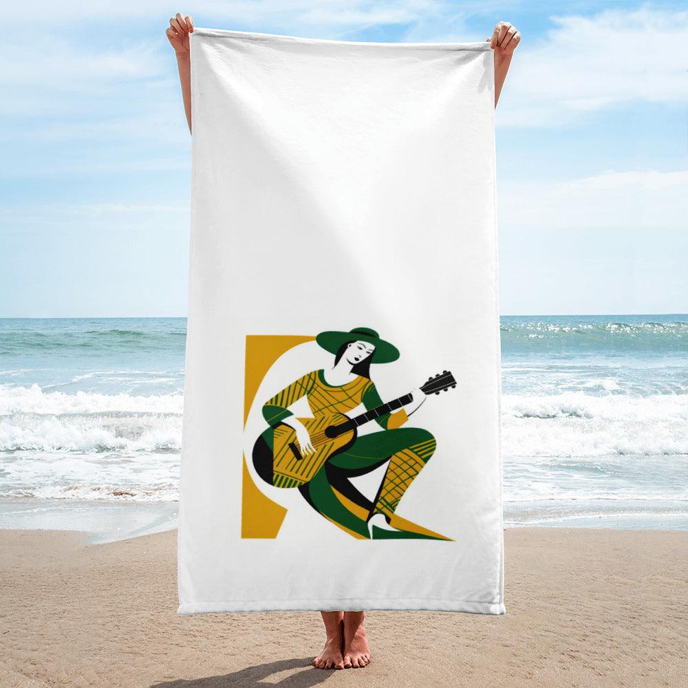 Bluesy Elegance Bath Towel - Beyond T-shirts