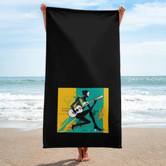 Glam Rock Revival Bath Towel - Beyond T-shirts