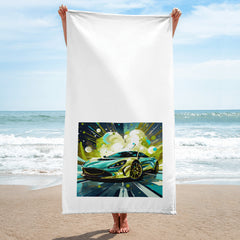 Vintage Car Elegance Bath Towel