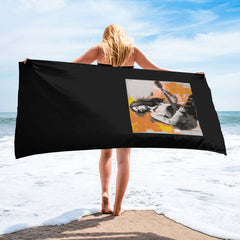 Abstract Waves Bath Towel