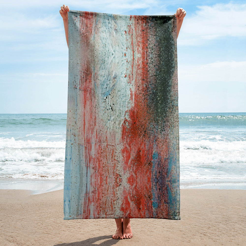 Lakefront Adventure Rustic Texture Towel