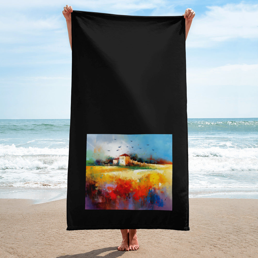 Majestic Mountain Landscape Bath Towel