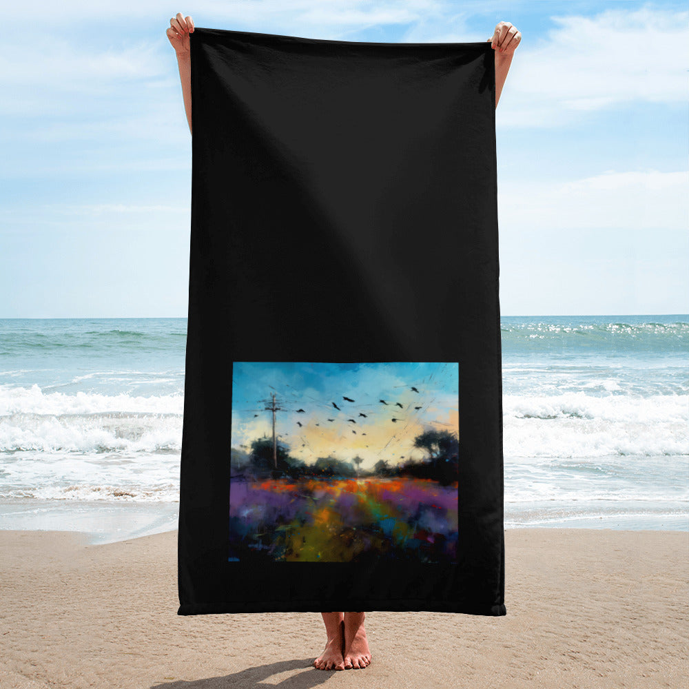 Forest Serenity Landscape Bath Towel