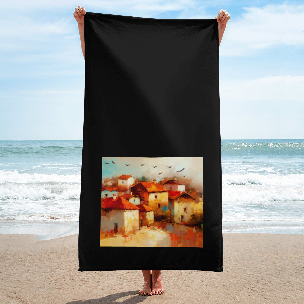 Lakeside Retreat Landscape Bath Towel