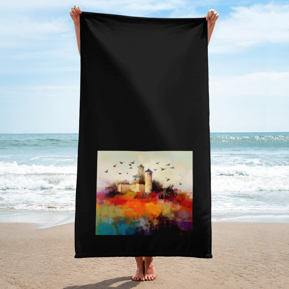 Serene Water Reflections Landscape Bath Towel