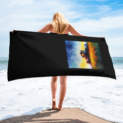 Moonlit Beach Landscape Bath Towel