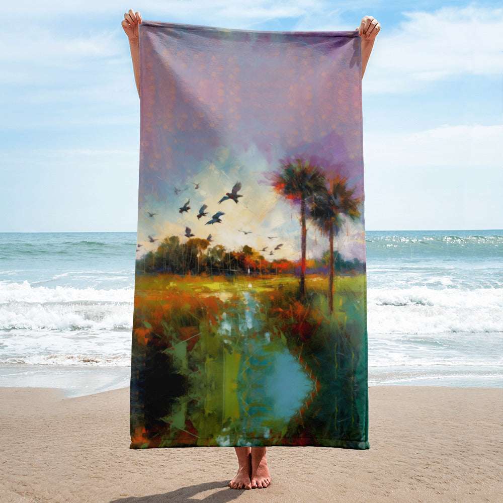 Sunset Horizon Bath Towel