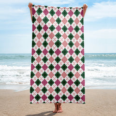 Luxury Diamond Pattern Bath Towel