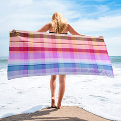 Soft, absorbent towel with vivid watercolor patterns, perfect for adding a vibrant touch to any bath.