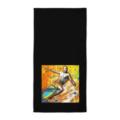 Elegant Surfing 5 12 Towel featuring serene wave patterns for a tranquil beach experience.