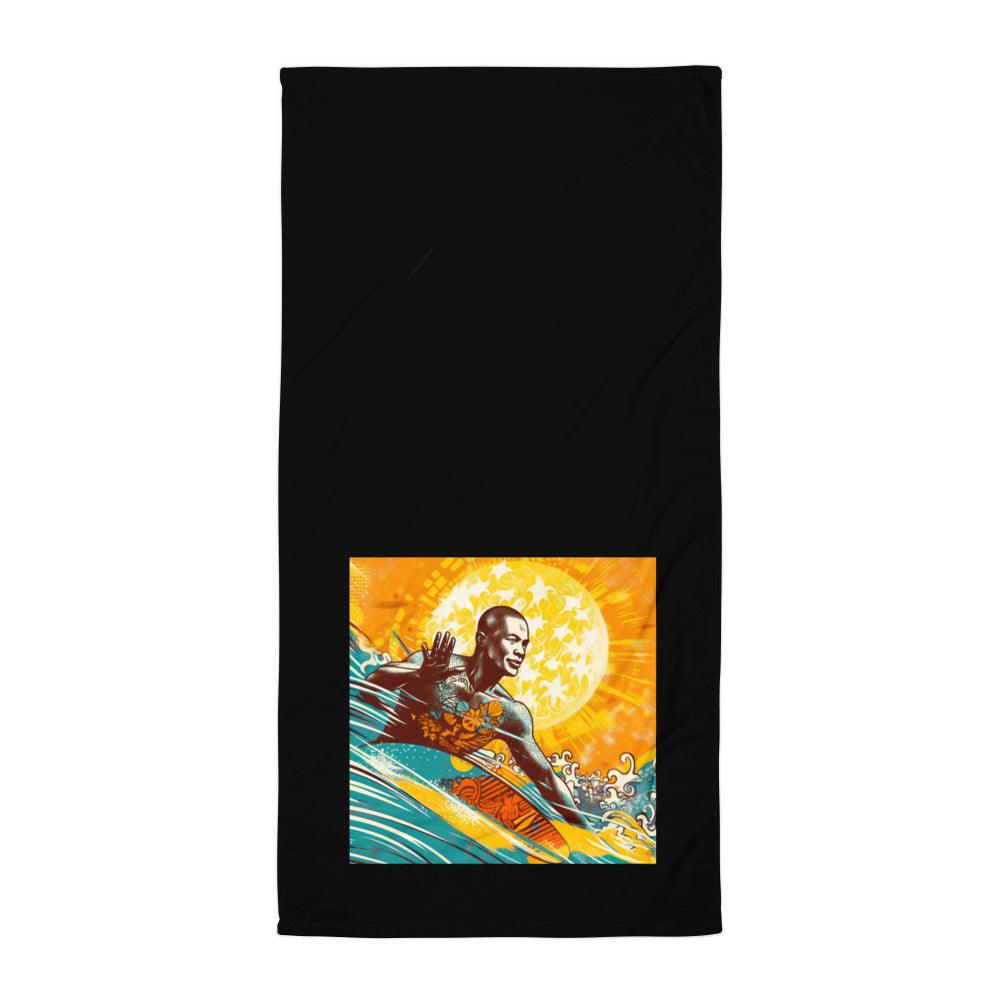 Soft and stylish Surfing 5 18 Towel, ideal for lounging or drying off in ultimate surf chic.