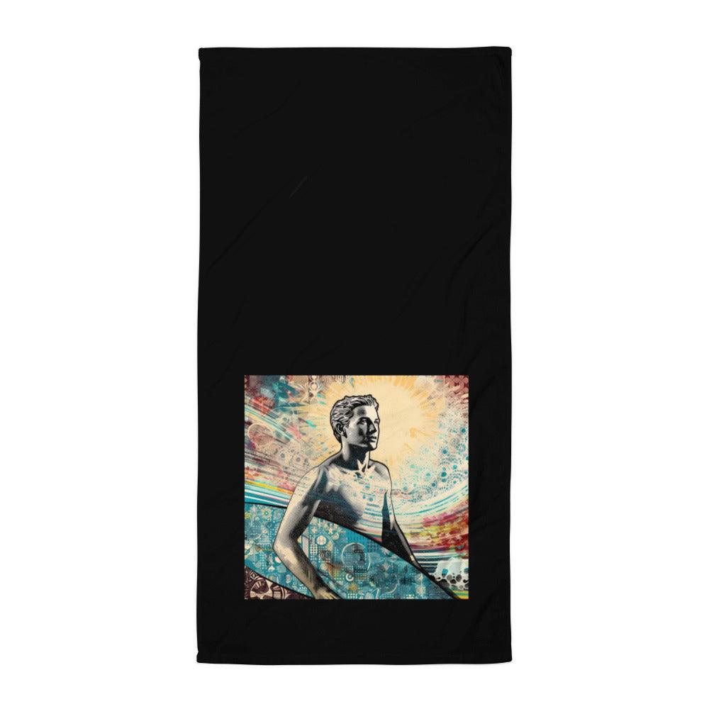 Retro Surf Vibes Bath Towel Ride The Waves Of Nostalgia - Beyond T-shirts