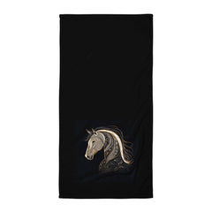 Elegant Equestrian Embrace Towel