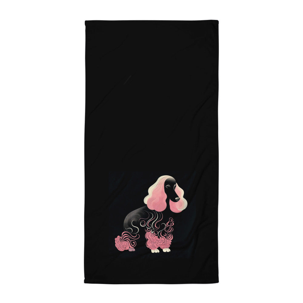 Posh Poodle Plush Towel