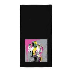 Minimalist Brushstrokes Bath Towel