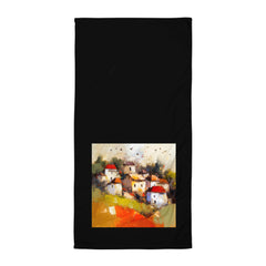 Autumn Harvest Landscape Bath Towel