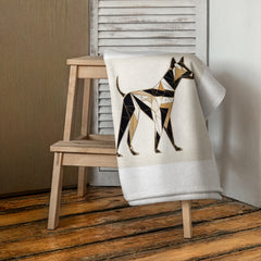 Towel with Boxer Dog Design