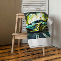 Vintage Car Elegance Bath Towel