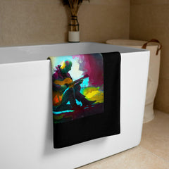 NS-988 luxury towel displayed in a bathroom setting, showcasing its elegance and absorbency.